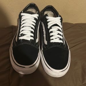 Vans Canvas Old Skool Black & White Shoes